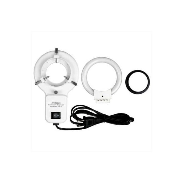 AmScope FRL8-A 8W Stereo Microscope Fluorescent Ring Light and Adapter
